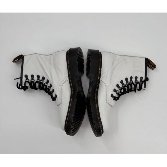 Dr. Martens 1460 White Leather Lace-Up Boots Womens Size 8 US / 6 UK / 39 EU - Picture 6 of 13